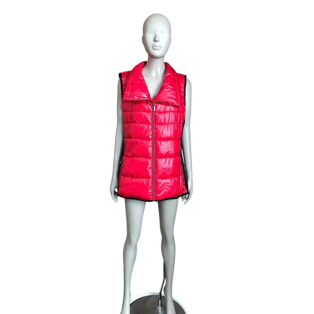 Calvin Klein Red and Black Puffer Vest
